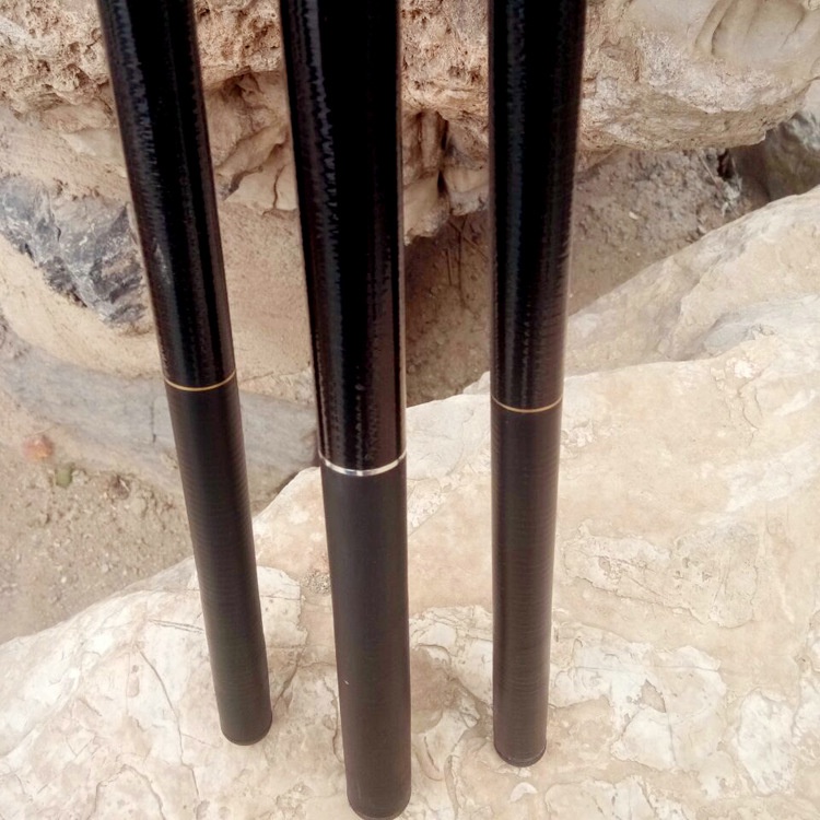Cần câu tay, cần đơn thu gọn 62cm câu đơn rô phi, chép trắm trôi diếc giải trí - Shuailin- Đen viền đỏ