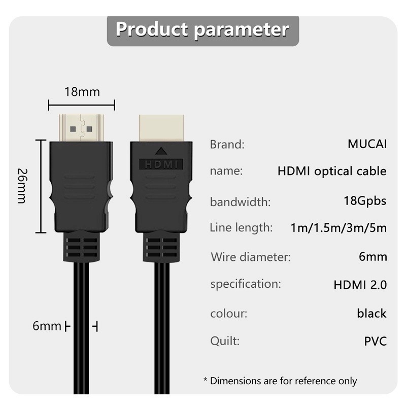 Dây Cáp Chuyển Đổi HDMI 4K 60Hz Tốc Độ Cao 18Gbps 4K / 720P / 1080P UHD TV Blue-ray Xbox PS4 PS3 PC