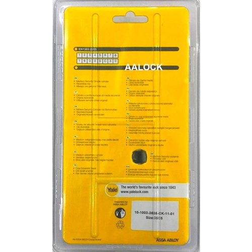 Ruột khoá cao cấp Yale 1 đầu chìa vi tính- ruột khóa màu crôm bóng cửa thông phòng - 10-1003-3535-CK-11-01- NPP AALock