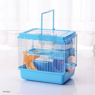 Lồng Hamster nắp kính 2 tầng