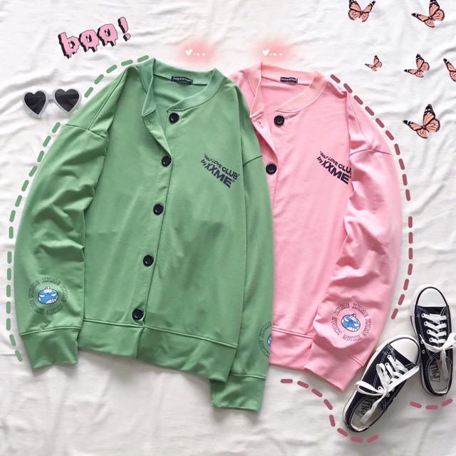 Áo Cardigan Nút Hoạ Tiết Cute Ảnh Thật 100%