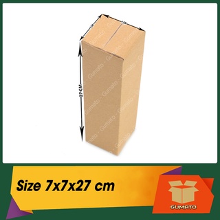 Size 7x7x27 cm, hộp giấy thùng carton gói hàng tại Gumato (Mã số P5)