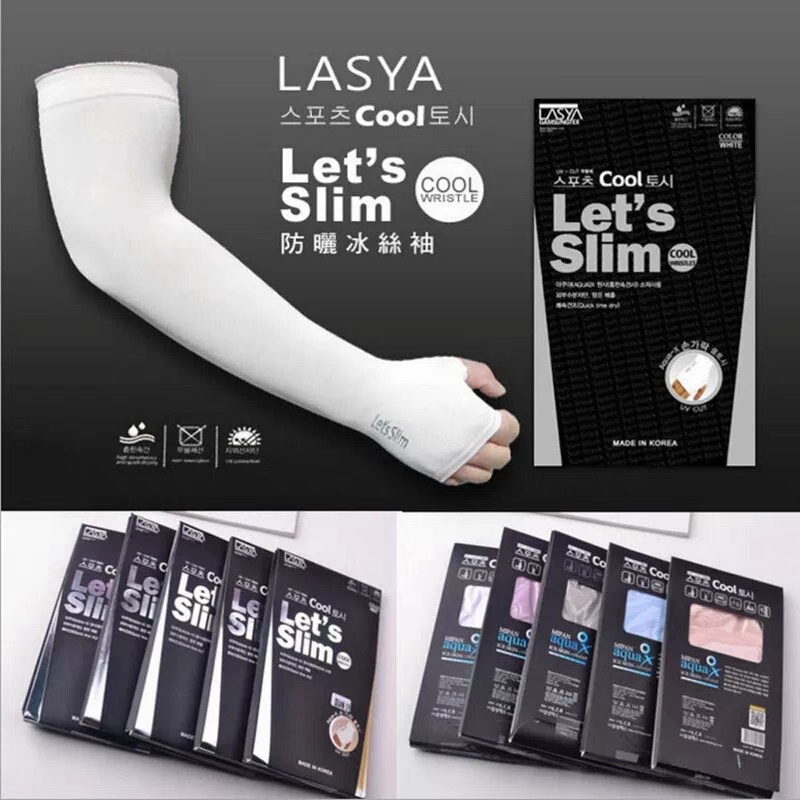 Bằng Lụa Lạnh Không Ngón Cho Nam Và Nữ Khi Chạy Xe Đạp Găng Tay Chống Nắng Chống Tia UV Hàn Quốc Chính Hãng Let's Slim Xỏ Ngón