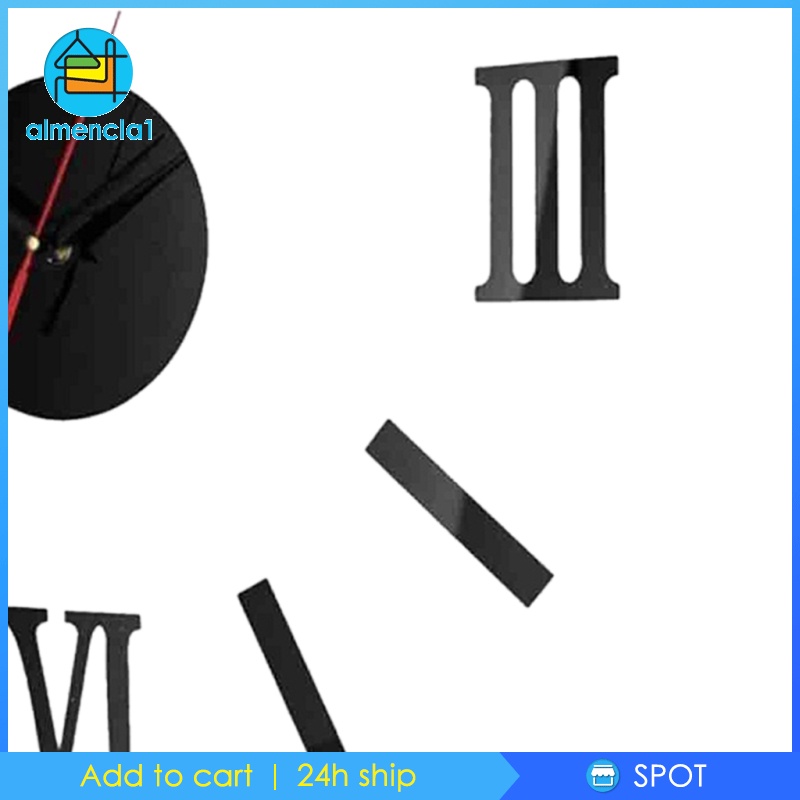 Đồng Hồ Dán Tường Almencla1 3d Cho Phòng Khách Phòng Ngủ