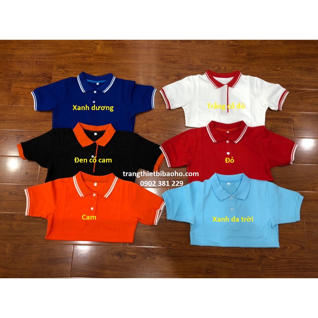 [ĐỒNG PHỤC] - Áo thun đồng phục Polo nam nữ cổ bẻ tay ngắn - hình thật đủ size