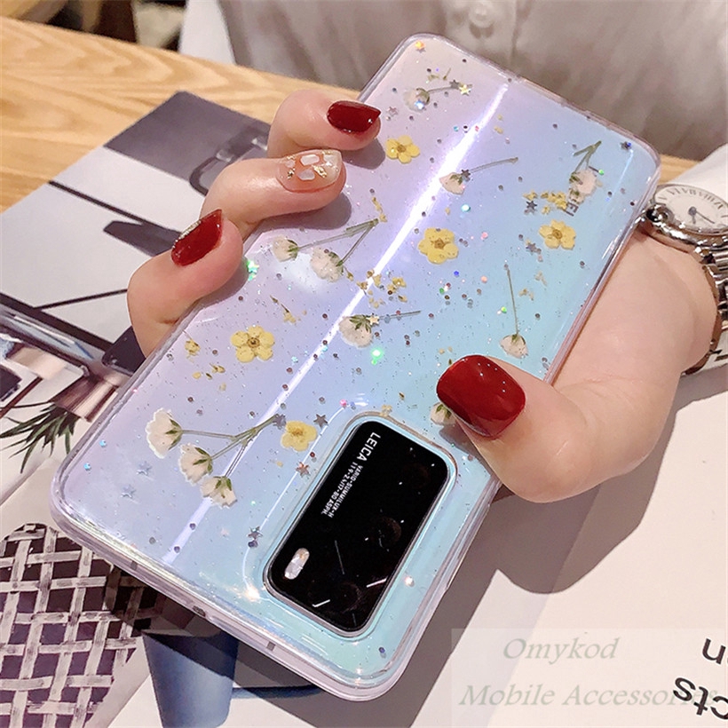 Ốp lưng mềm trong suốt hoa khô cho Samsung Galaxy A52 A72 A32 A12 A42 M51 A51 A71 50s A21s A30s A50 A30 A20 A10 A70 | BigBuy360 - bigbuy360.vn