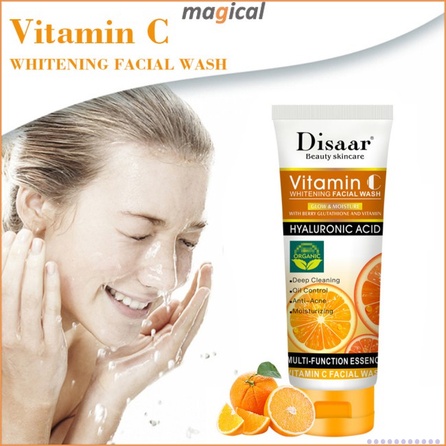 (Hàng Mới Về) Sữa Rửa Mặt Vitamin C Dưỡng Ẩm Làm Sạch Sâu Kiểm Soát Dầu 100g