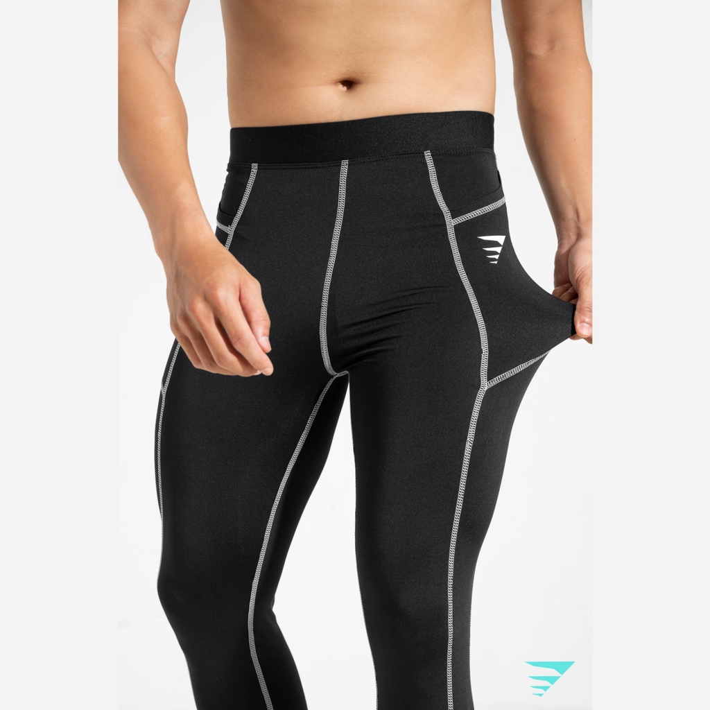 Quần legging dài thể thao giữ nhiệt nam Fitme Combat  nam tính hỗ trợ bó cơ trong tập gym đạp xe bóng rổ