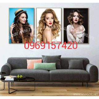 Bộ 3 tranh fomec hình tóc kích thước 40x60x3