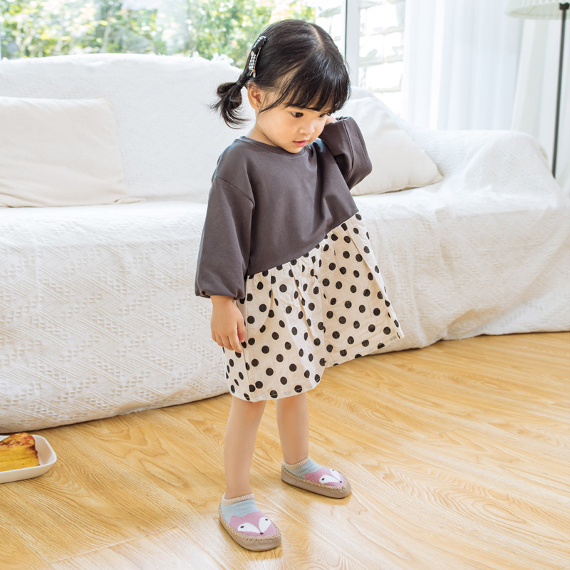 Vớ KOKOROCARE YQ-01 họa tiết hoạt hình cáo/cún/cú đáy da dành cho bé 6-24 tháng