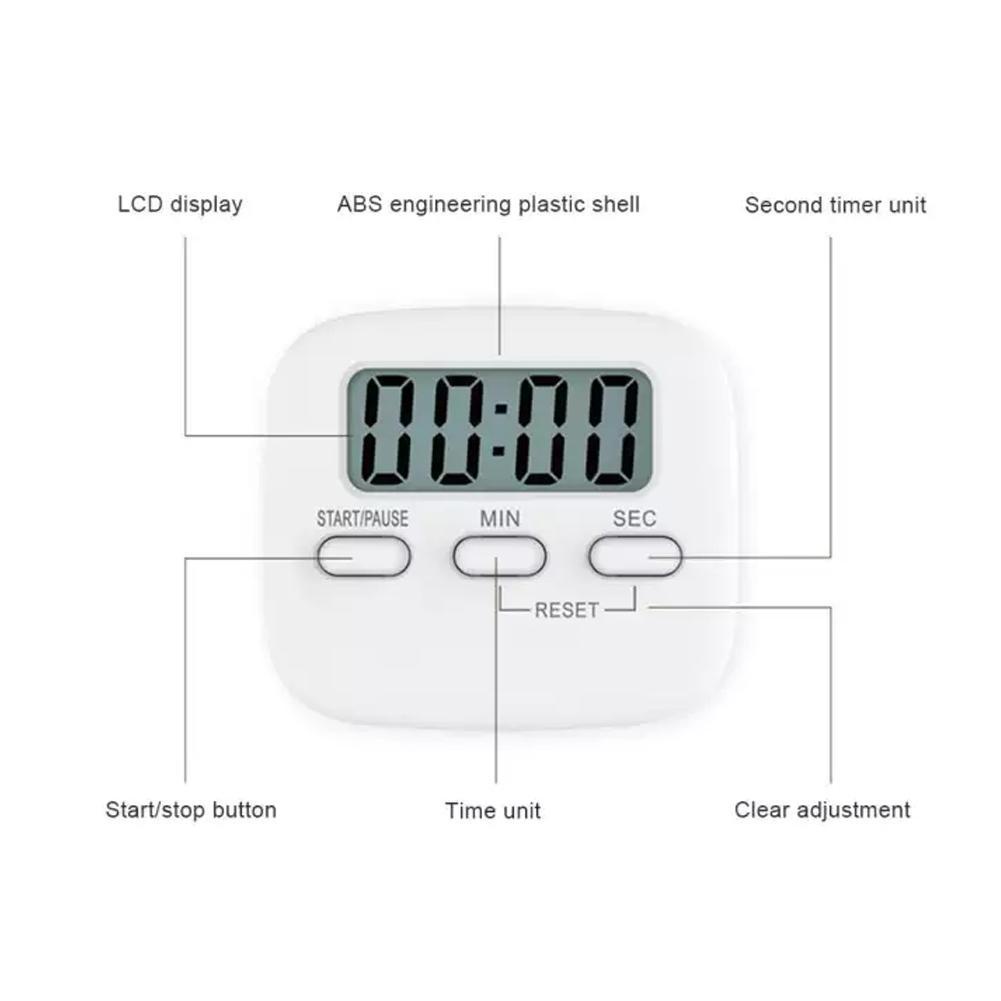 Cute INS Timer Students Study Electronic Stopwatch Alarm Kitchen Clock Reminder