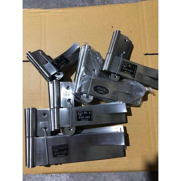 Bản lề goong inox 304, bản lề chôn tường long đen đồng, đầu đồng
