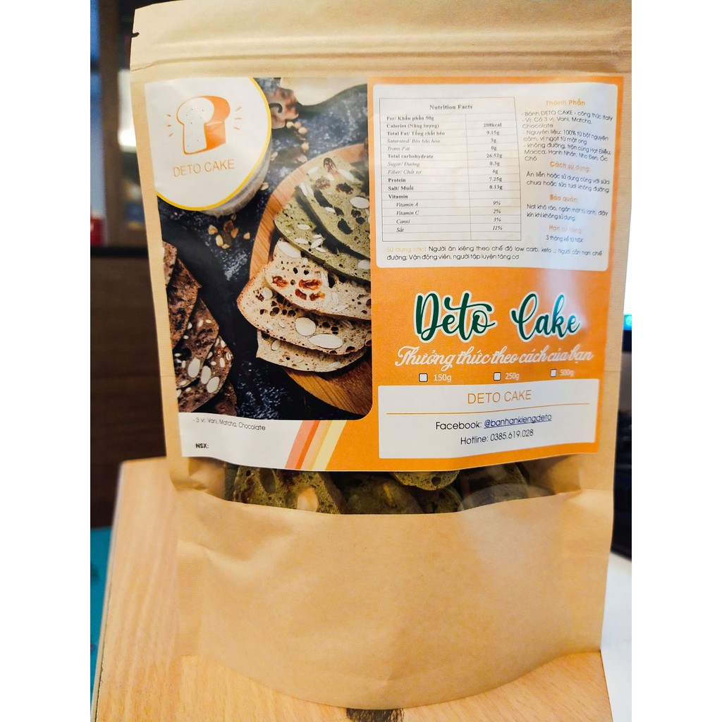 Bánh biscotti cho bà bầu DETOCAKE/ bánh cho mẹ bầu/ bánh cho người mang thai/ bánh dinh dưỡng cho bà bầu