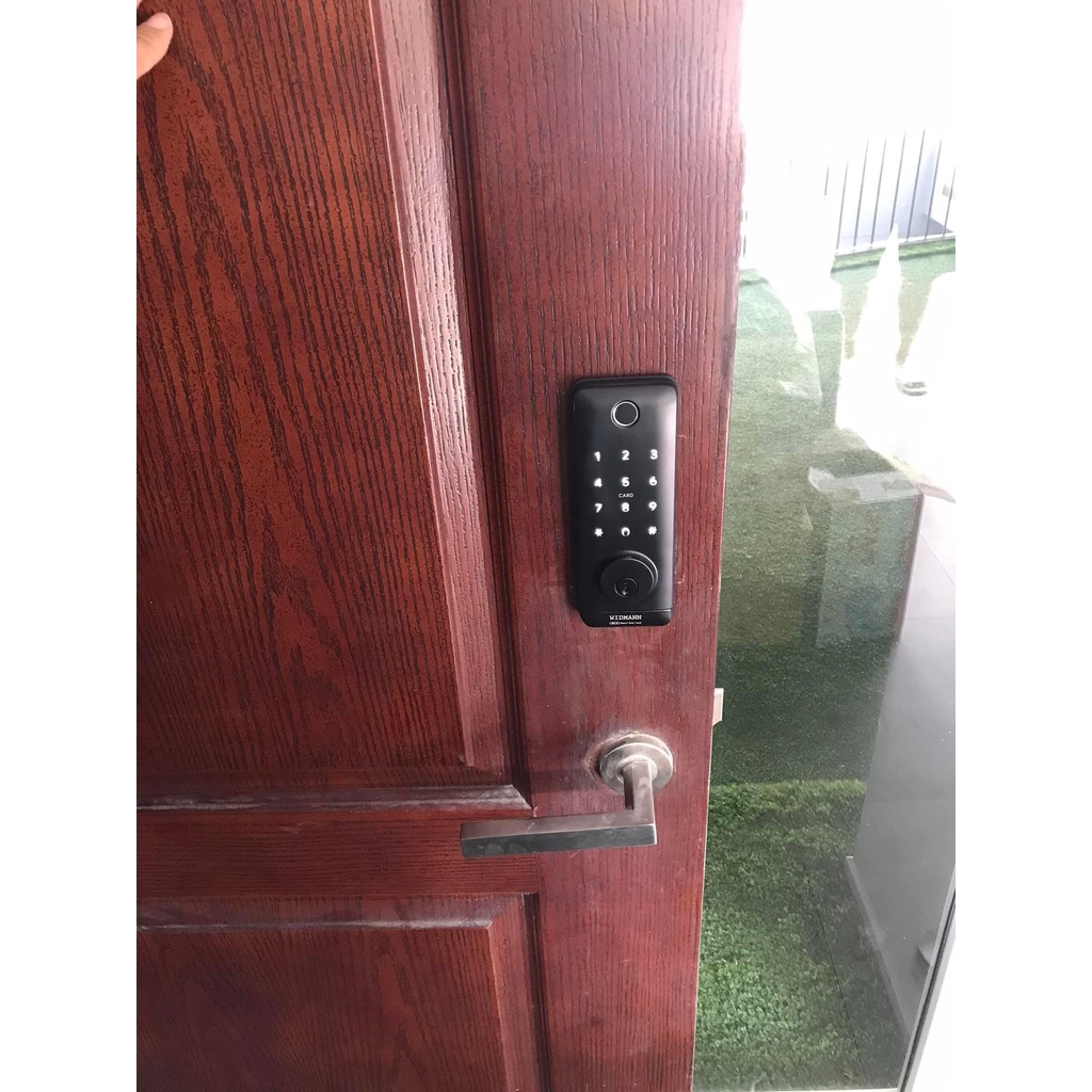 Khóa cửa vân tay không tay nằm WIDMANN R01-B - Quản lý qua app TTlock Bluetooth