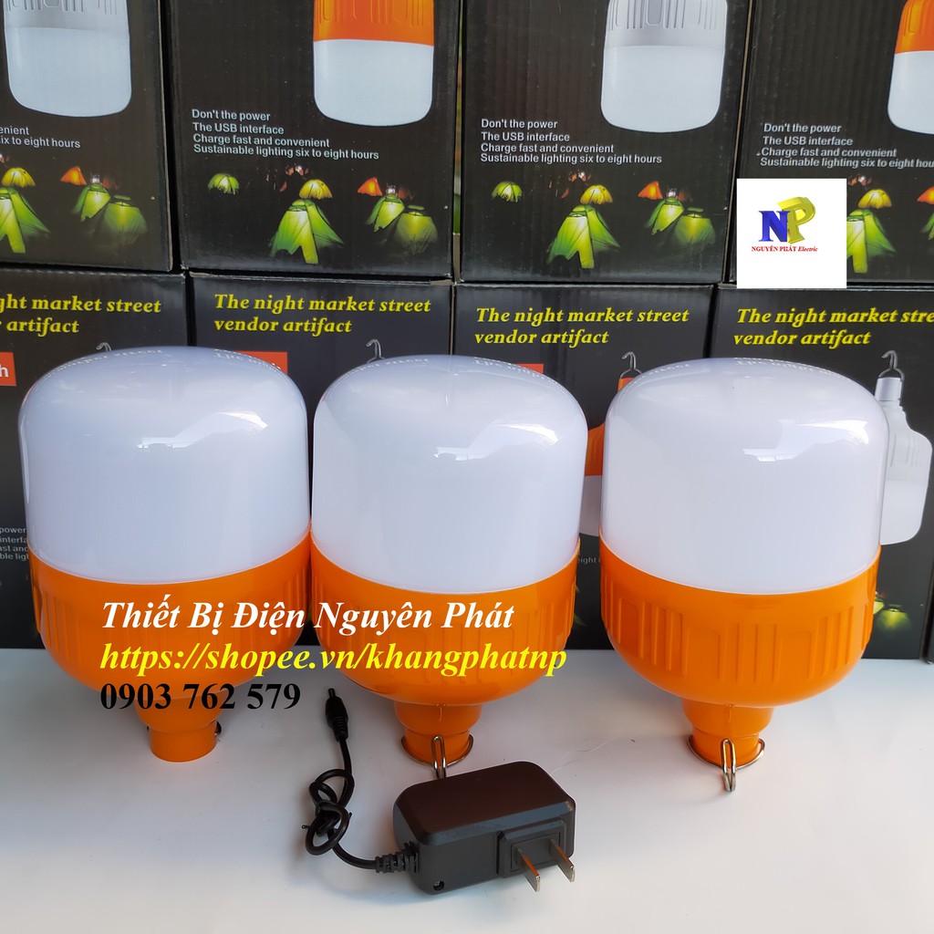 [Mã LIFE10K15 giảm 10K đơn 20K] Bóng Đèn LED Tích Điện 50w (Bóng Đèn LED Sạc Tích Điện) - Hàng Chất Lượng