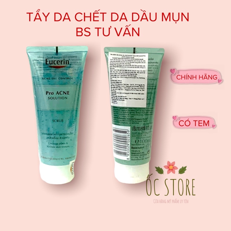 Tẩy tế bào chết Eucerin ProAcne Scrub 100ml