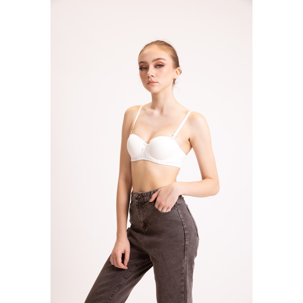 Áo Ngực Nữ Cúp Ngang Tháo dây Trơn Mút Mỏng Miley Lingerie BRM_102