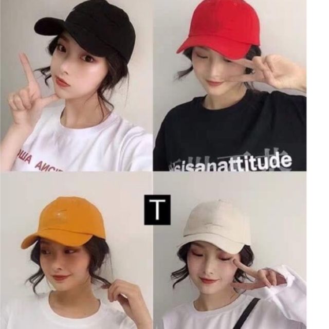 Mũ lưỡi trai trơn ulzzang