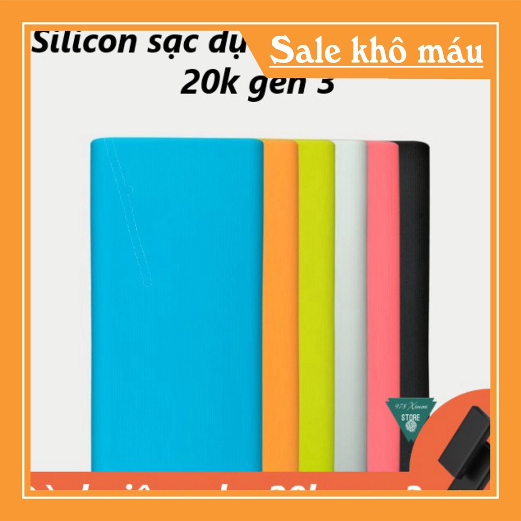 BAO SILICON SẠC DỰ PHÒNG XIAOMI 20.000 GEN 3 - VỎ BẢO VỆ SILICON SẠC DỰ PHÒNG XIAOMI GEN 3 20000 mAh