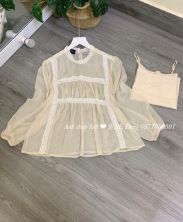 Áo tơ viền ren ( ib hoặc note chọn sz )