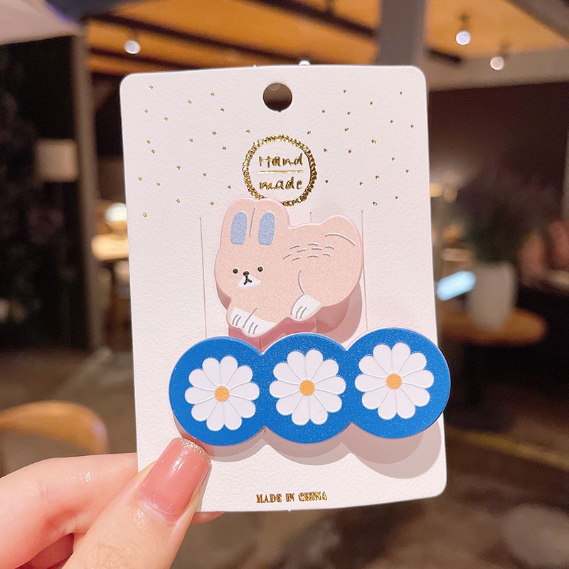 Set 2 Kẹp Tóc Hình Hoa Cúc Nhỏ Dễ Thương Phong Cách Hàn Quốc