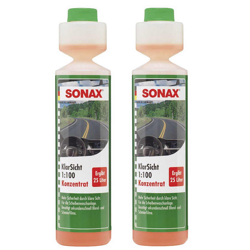 [ 371141 ] Dung Dịch Làm Trong Kính Lái Khi Mưa SONAX 250ml 371141- Clear View 1:100 Concentrate