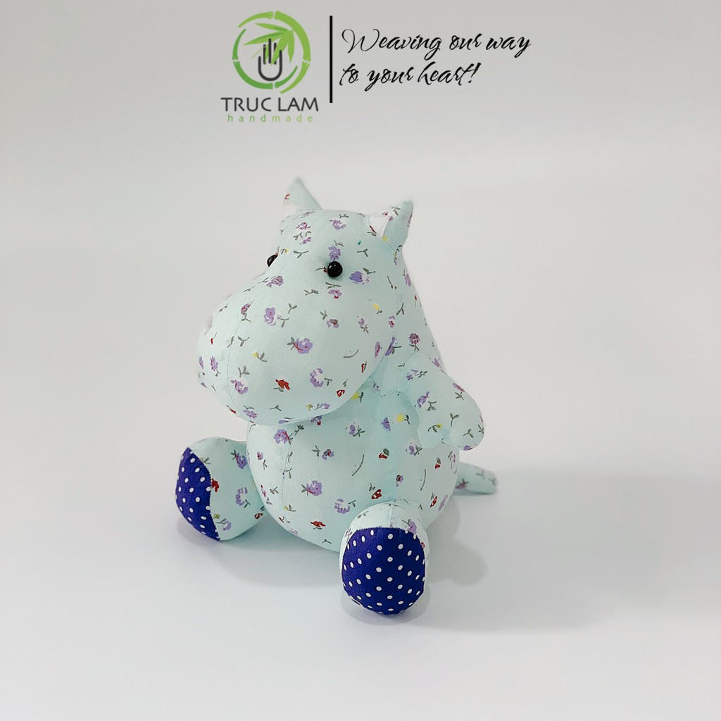 Đồ Chơi Cho Bé Thú Nhồi Bông Hình Con Hà Mã Vải Hoa Bông Gòn Cao Cấp (A) – Trúc Lâm Handmade