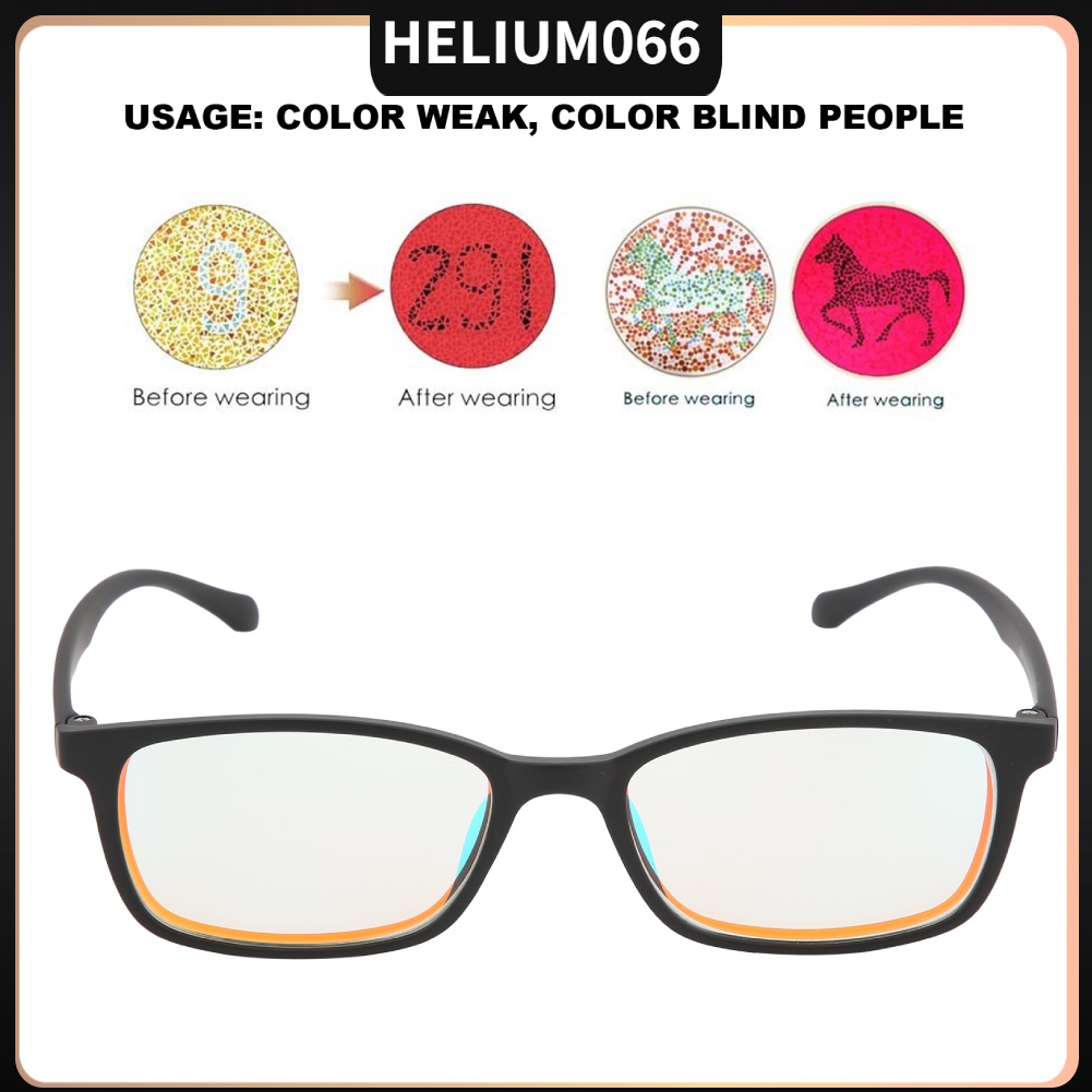 kính mù màu Màu Kính mù Đỏ / Xanh lá cây Hiệu chỉnh Yếu cho Kỳ thi Giấy phép Lái ​​xe Helium066