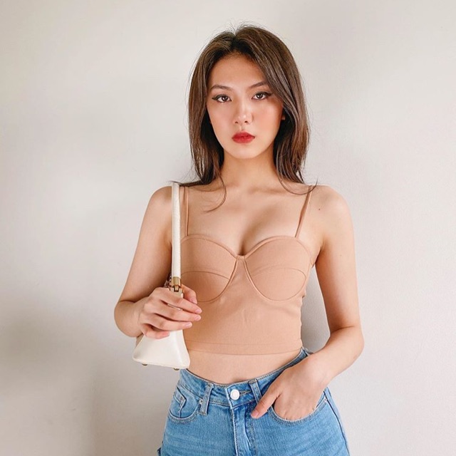 Áo cúp ngực da