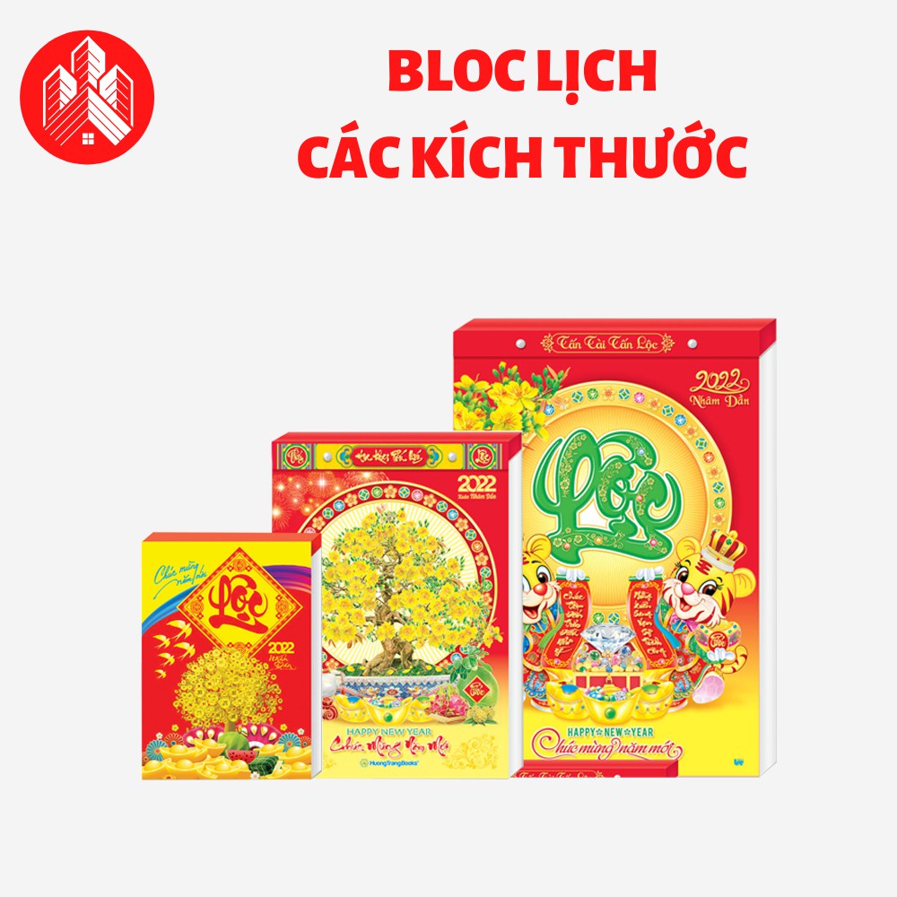 [Mã 151LSSALE giảm 10k đơn 50k] Bloc Lịch 2022 Tết Nhâm Dần Các Kích Cỡ Cực Đẹp