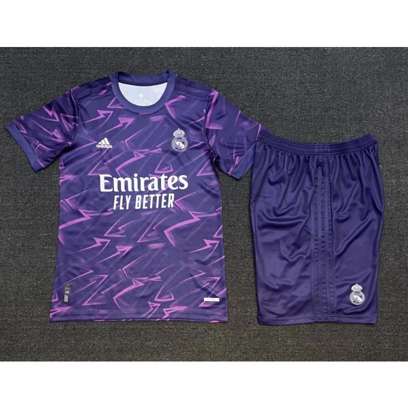 Áo Thun Đá Banh Màu Tím Số 2022/23 New Real Madrid
