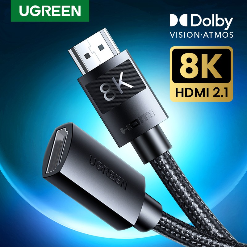Cáp nối dài HDMI 2.1 UGREEN 40400 40447 40450 HD151 (HD 2.1 support 8k@60Hz 4K@120Hz eARC) Chính Hãng
