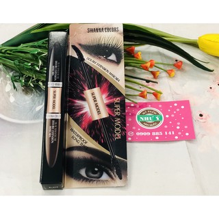 Mascara SUPER MODEL Sivanna 2 đầu (01 Đầu Nâu, 01 Đầu Đen) không thấm nước dày & tơi mi – Thái Lan