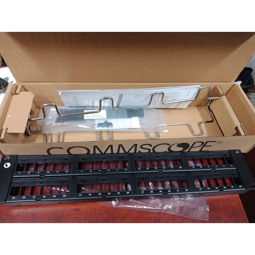 Thanh đấu nối - Patch panel Cat5e 48 port AMP  1479155-2  CPP-UDDM-SL-2U-48 có CO, CQ
