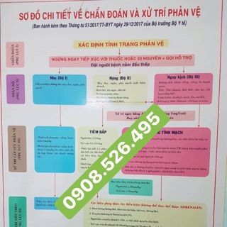 Tranh phác nha khoa- phác đồ sốc phản vệ nha khoa (Bộ 2 tranh)