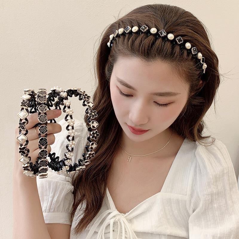 Cài Tóc Gợn Sóng Màu Đen Thời Trang Cho Nữ