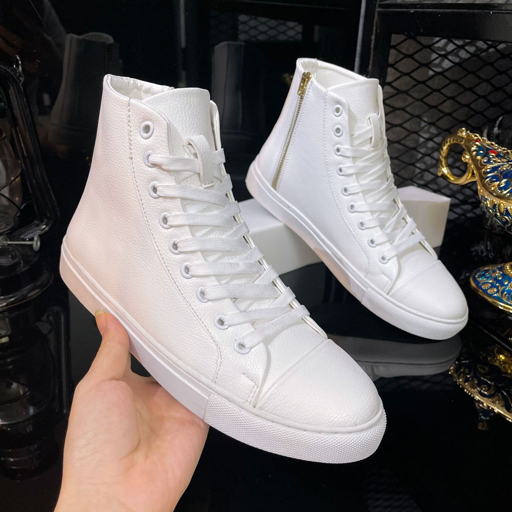 Giày Thể Thao Nam Cổ Cao Da Poly Synthetic Cao Cấp Kiểu Dáng Trẻ Trung LC38 | BigBuy360 - bigbuy360.vn