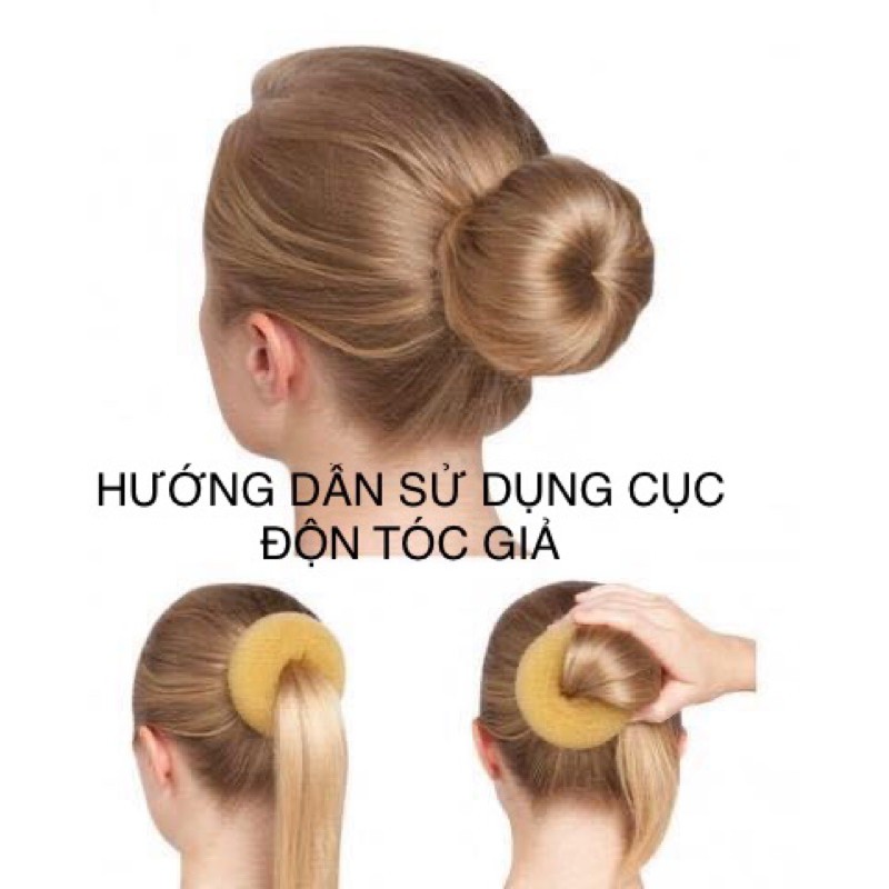 Cục độn tóc búi nhiều size để trông tóc phồng đẹp hơn