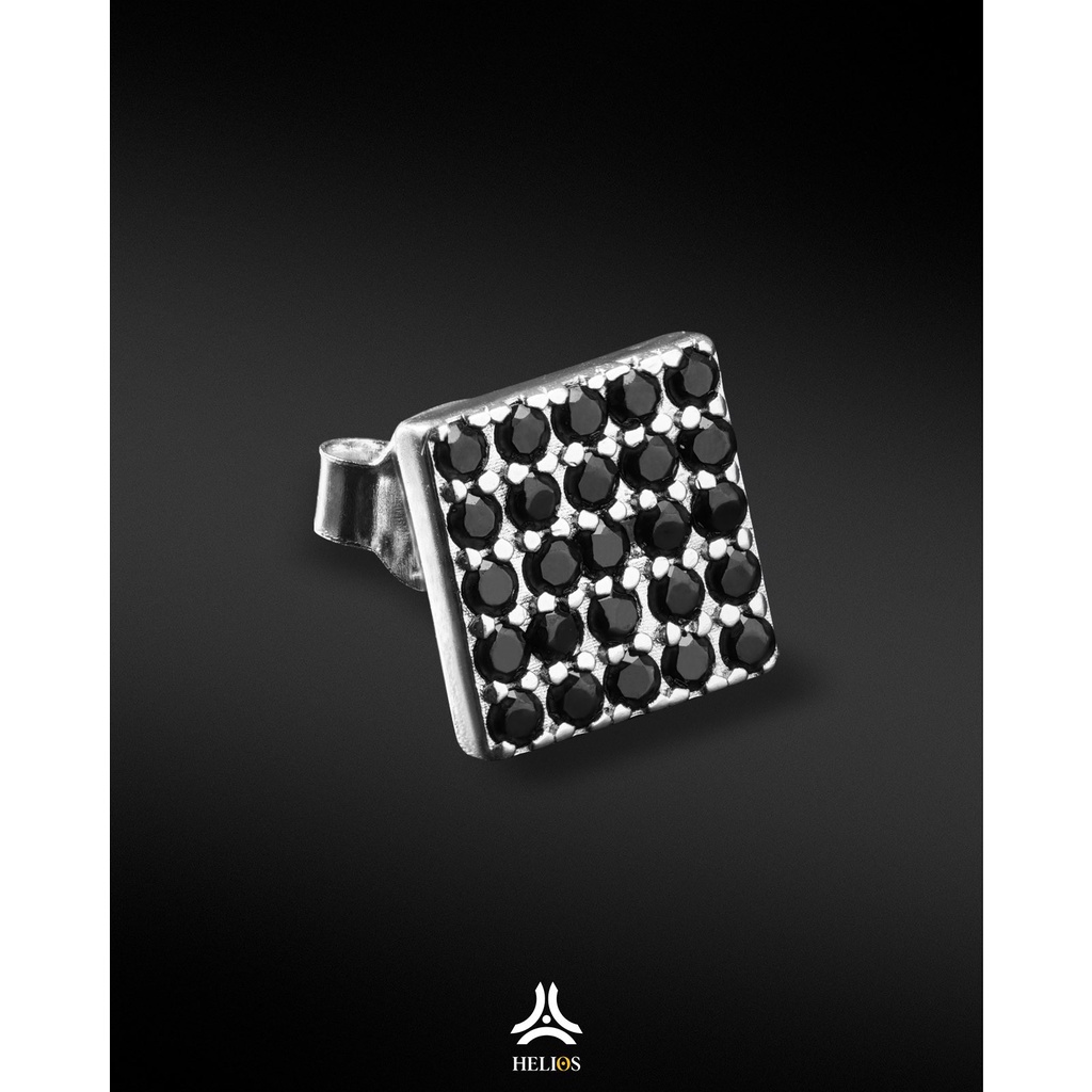 Khuyên tai bạc nam, nữ HeliSilver Carpet KTB090