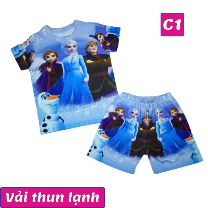 Đồ bộ bé gái hình ELSA - Đồ bộ đẹp từ 9-47kg - Vải thun lạnh - Giặt không vỡ hình - Tomchuakids