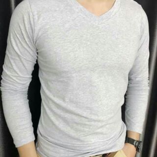 Áo phông nam cổ tim dài tay