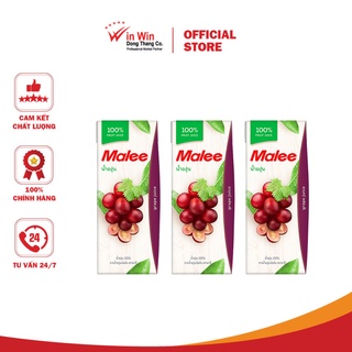 COMBO 3 Chai Nước Ép Nho Malee 200ml (Thái Lan)