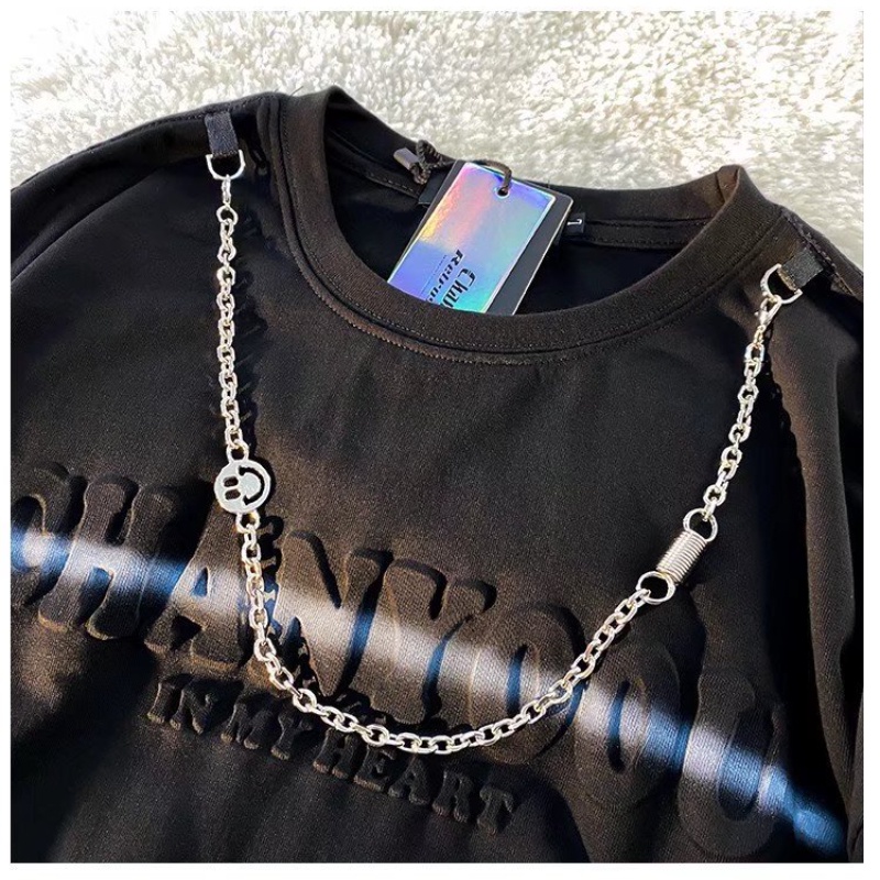 Áo Thun Thể Thao Tay Ngắn Cổ Tròn Dáng Rộng In Họa Tiết Sáng Tạo Thời Trang Mùa Hè Cho Nam Và Nữ