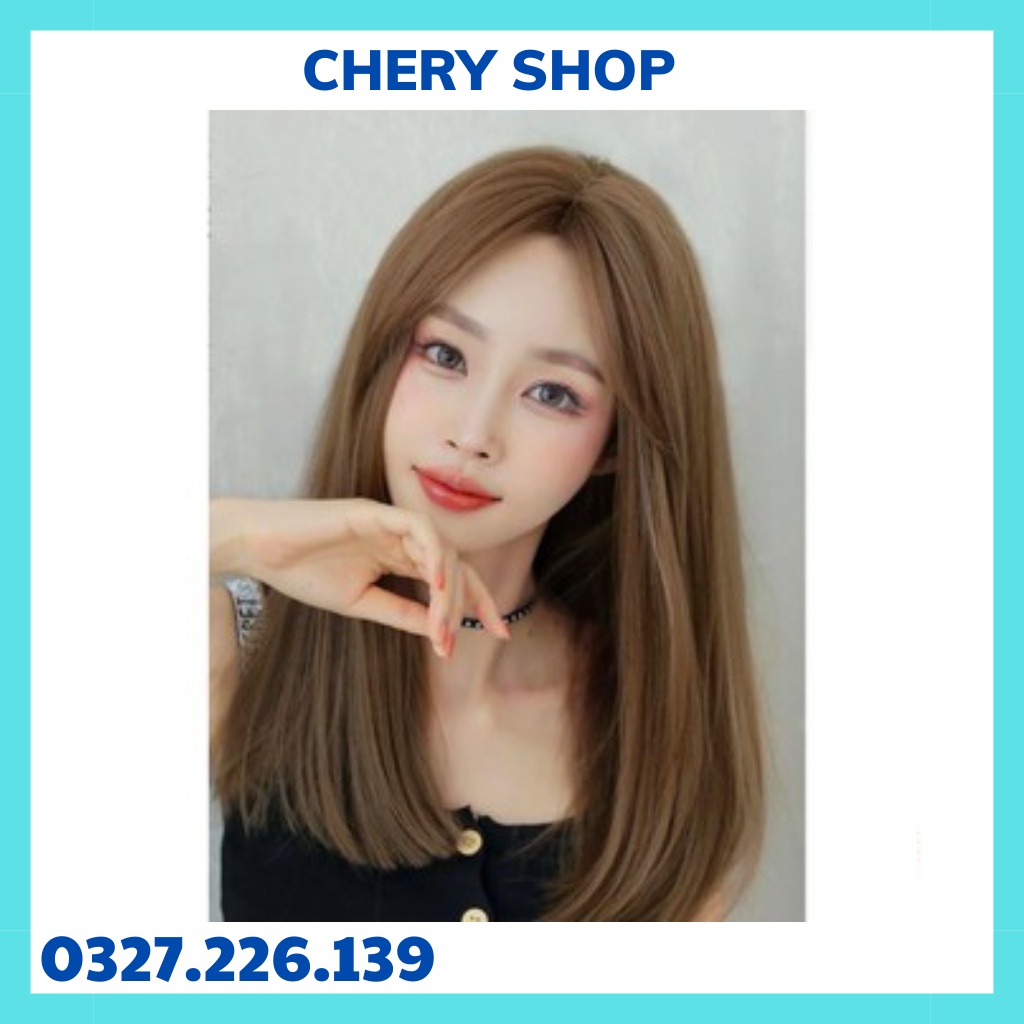 Tóc giả nguyên đầu  FREESHIP  Nguyên đầu hai mái hất tự nhiên