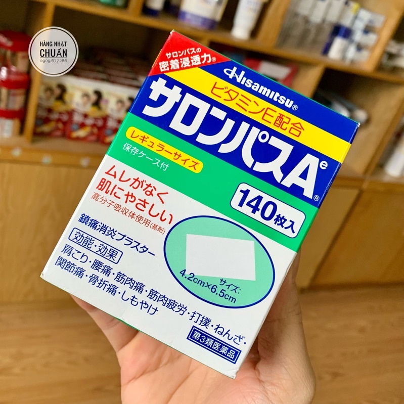 Cao dán Salonpas Hisamitsu nội địa Nhật Hộp 140 miếng