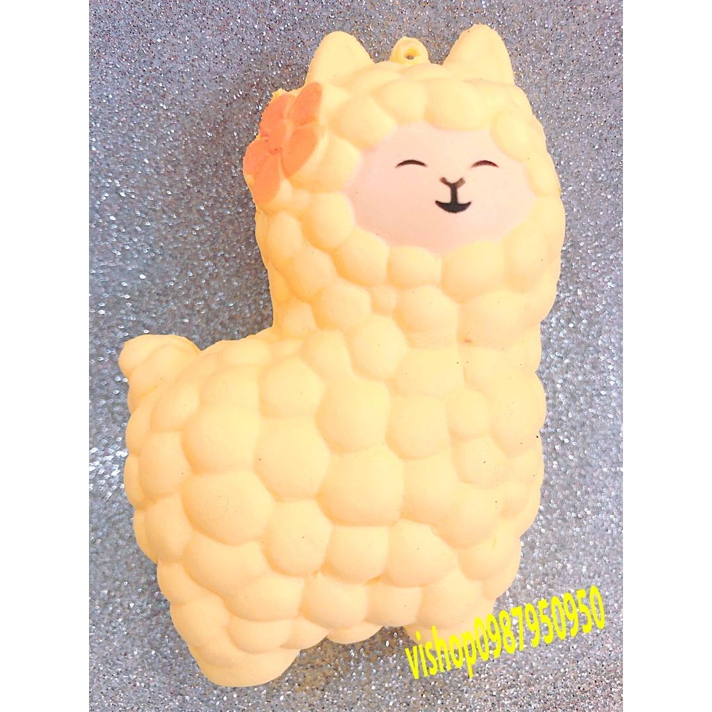 Squishy Lớn JUMBO Hình Con Cừu Màu Vàng Đồ Chơi Xốp Giảm Stress Hình mềm mịn dễ Thương đàn hồi Cho Bé