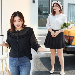 Áo voan chấm nổi dành cho người béo - Abeo085