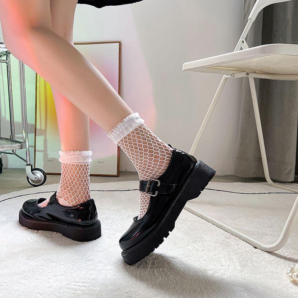 FORBETTER Vớ Lưới Ren Co Giãn Mềm Mại Thoáng Khí Phong Cách Lolita Thời Trang Mùa Hè Cho Nữ
