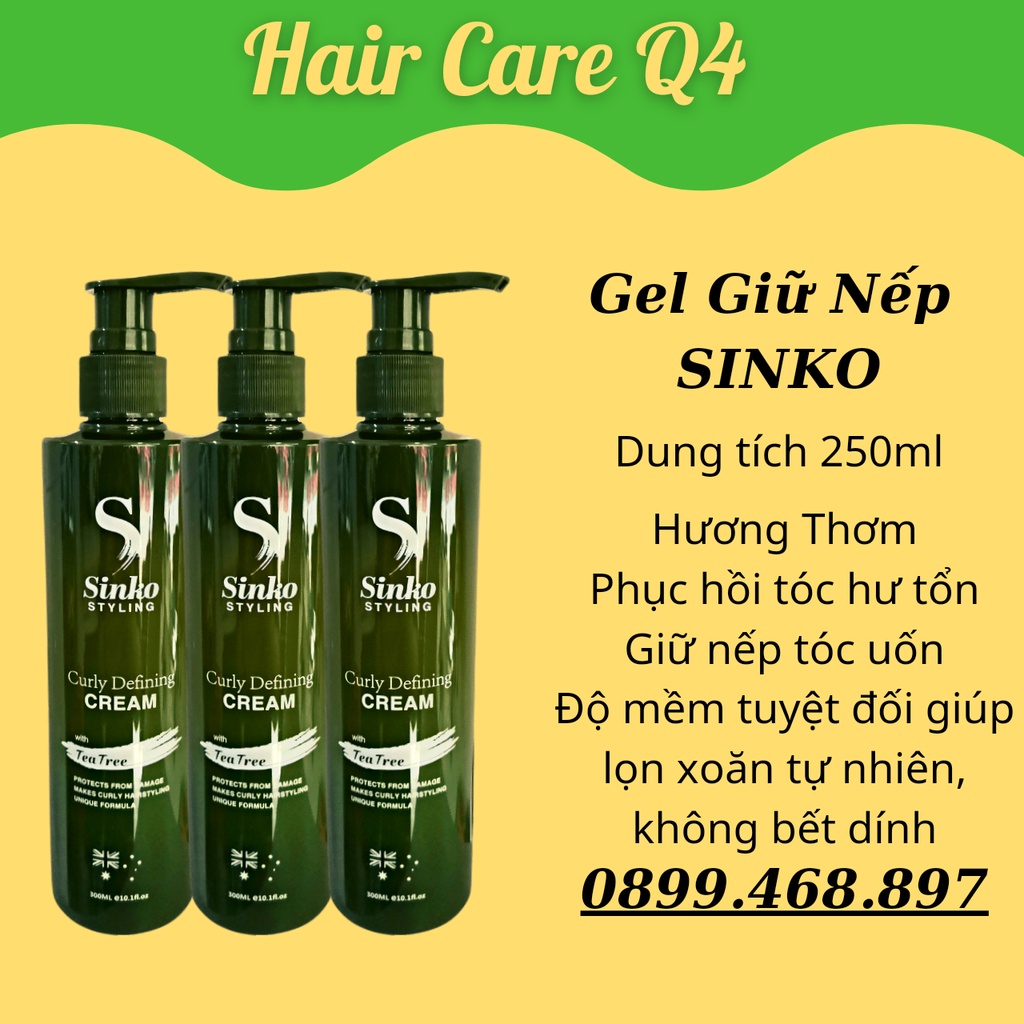 Gel mềm Sinko, gel tạo kiểu tóc xoăn, tóc xù, xoăn sóng,tóc xù gãy, tóc xù se, tóc xù mì, tóc sóng nước