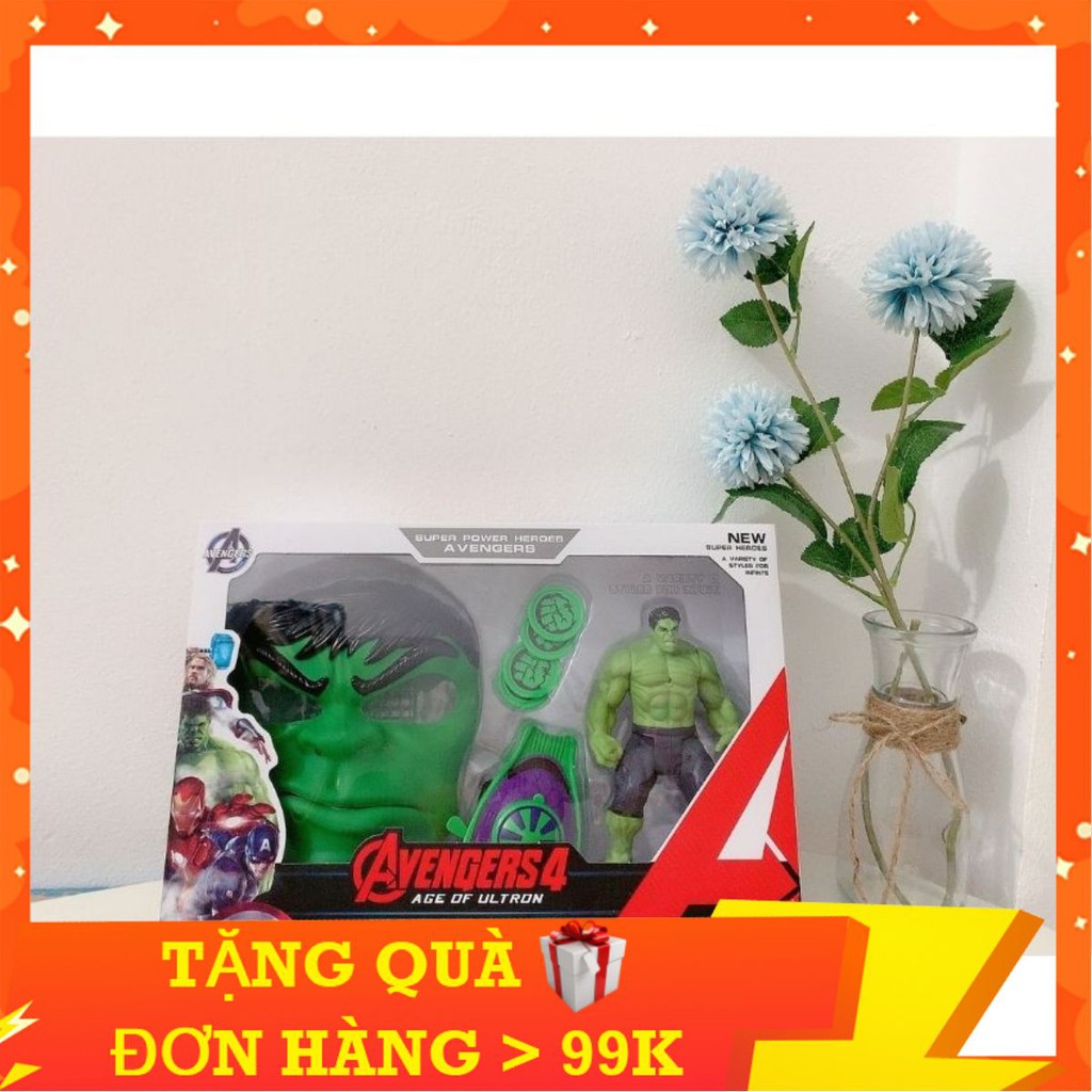 Đồ Chơi Mặt Nạ Hulk - Người Khổng Lồ Xanh Và Phụ Kiện Chiến Đấu Siêu Cấp Cho Bé Nhập Vai Siêu Anh Hùng - SUMOSHOP68